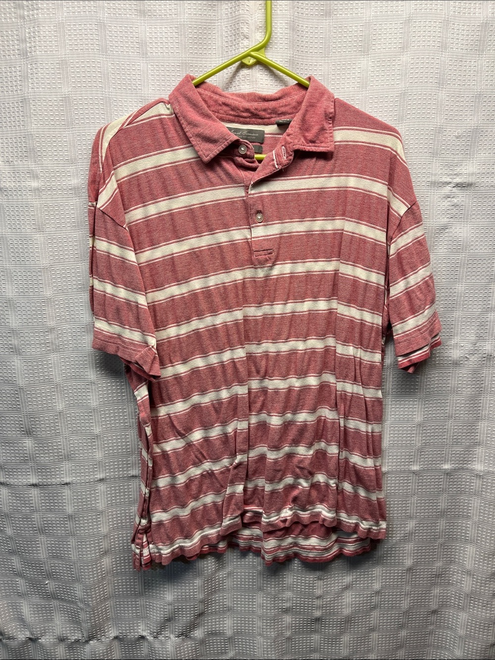 Daniel Cremieux Pink and White Striped Polo Shirt